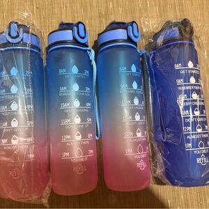 Gradient Water Bottles with Time Markers